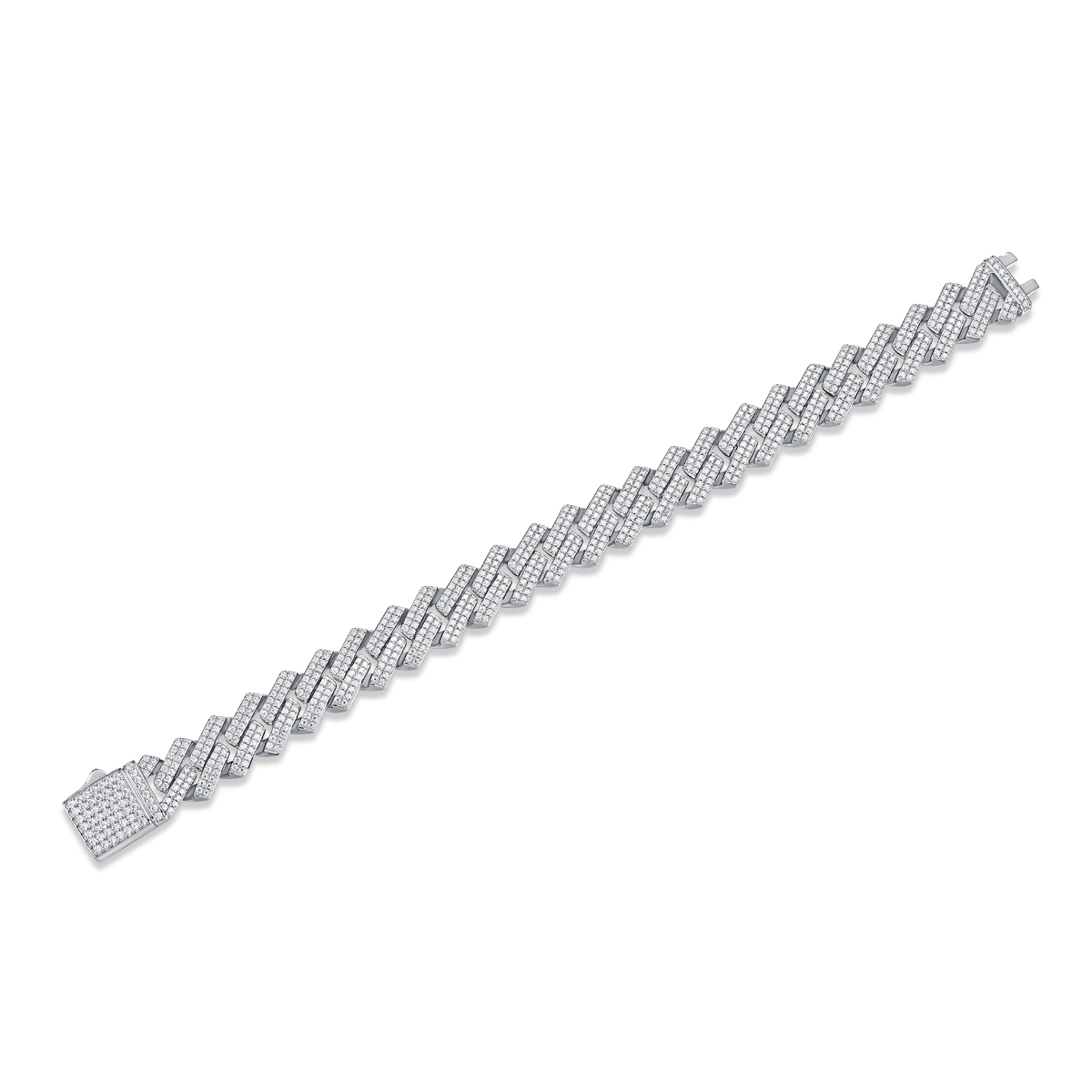 Kiel – Set mit hochwertigem Moissanit, modischem, leichtem Luxus-Schmuck-Silberarmband