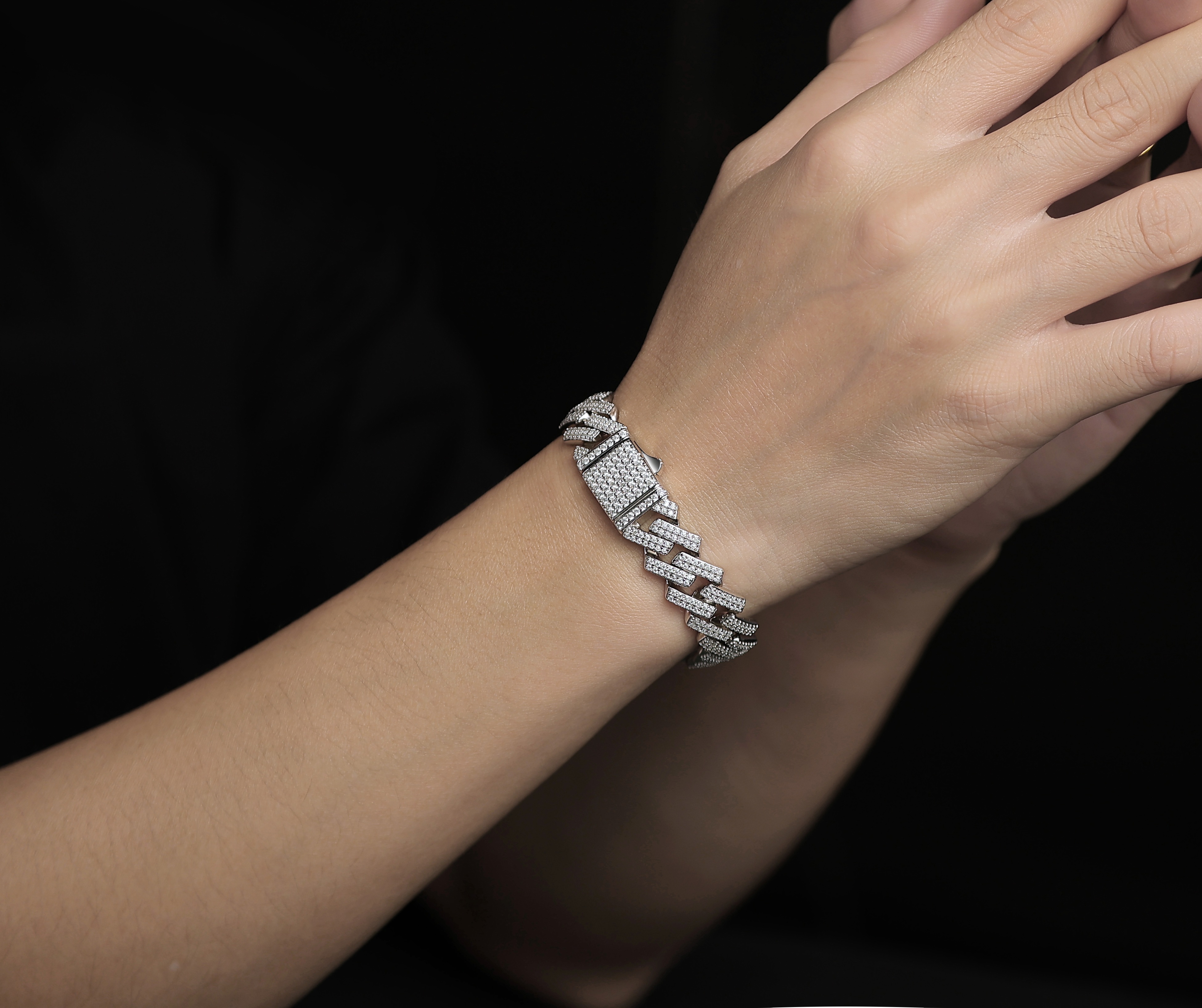 Kiel – Set mit hochwertigem Moissanit, modischem, leichtem Luxus-Schmuck-Silberarmband