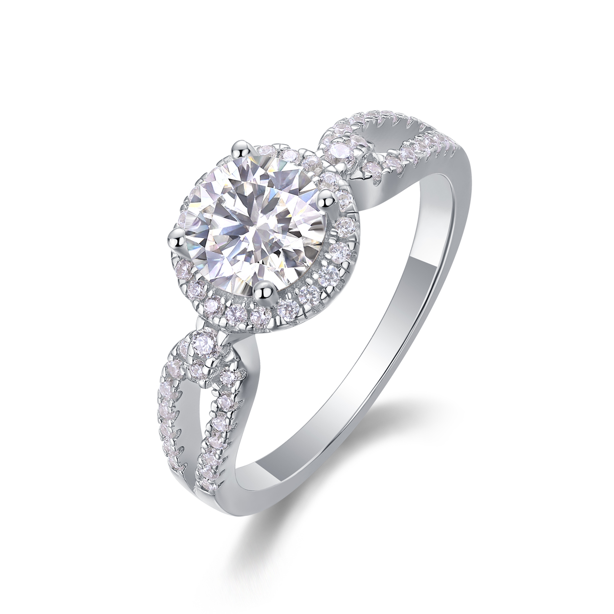 Know Your Heart - A 1-carat Top-quality Moissanite Silver Platinum-plated Diamond Wedding