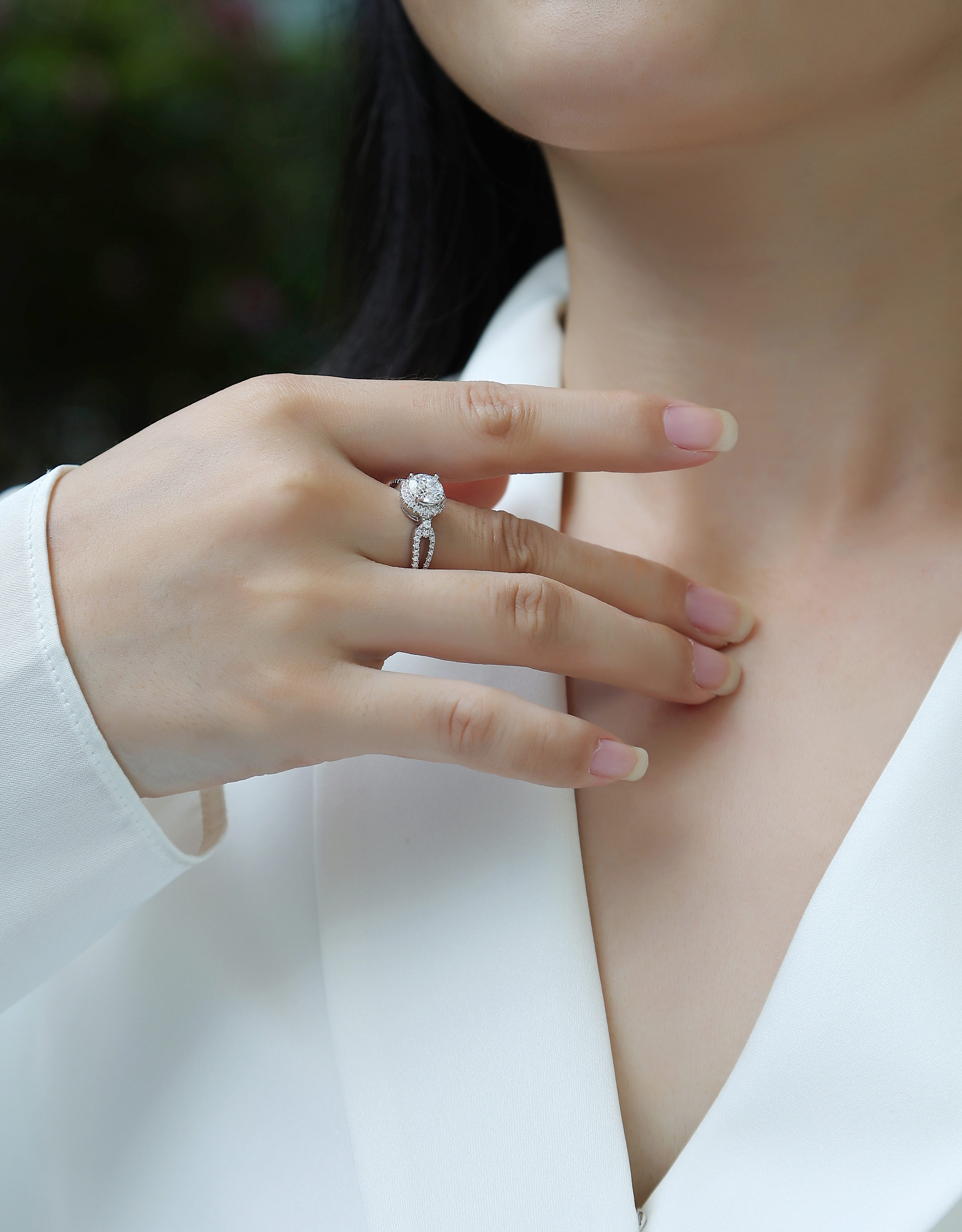 Know Your Heart - A 1-carat Top-quality Moissanite Silver Platinum-plated Diamond Wedding