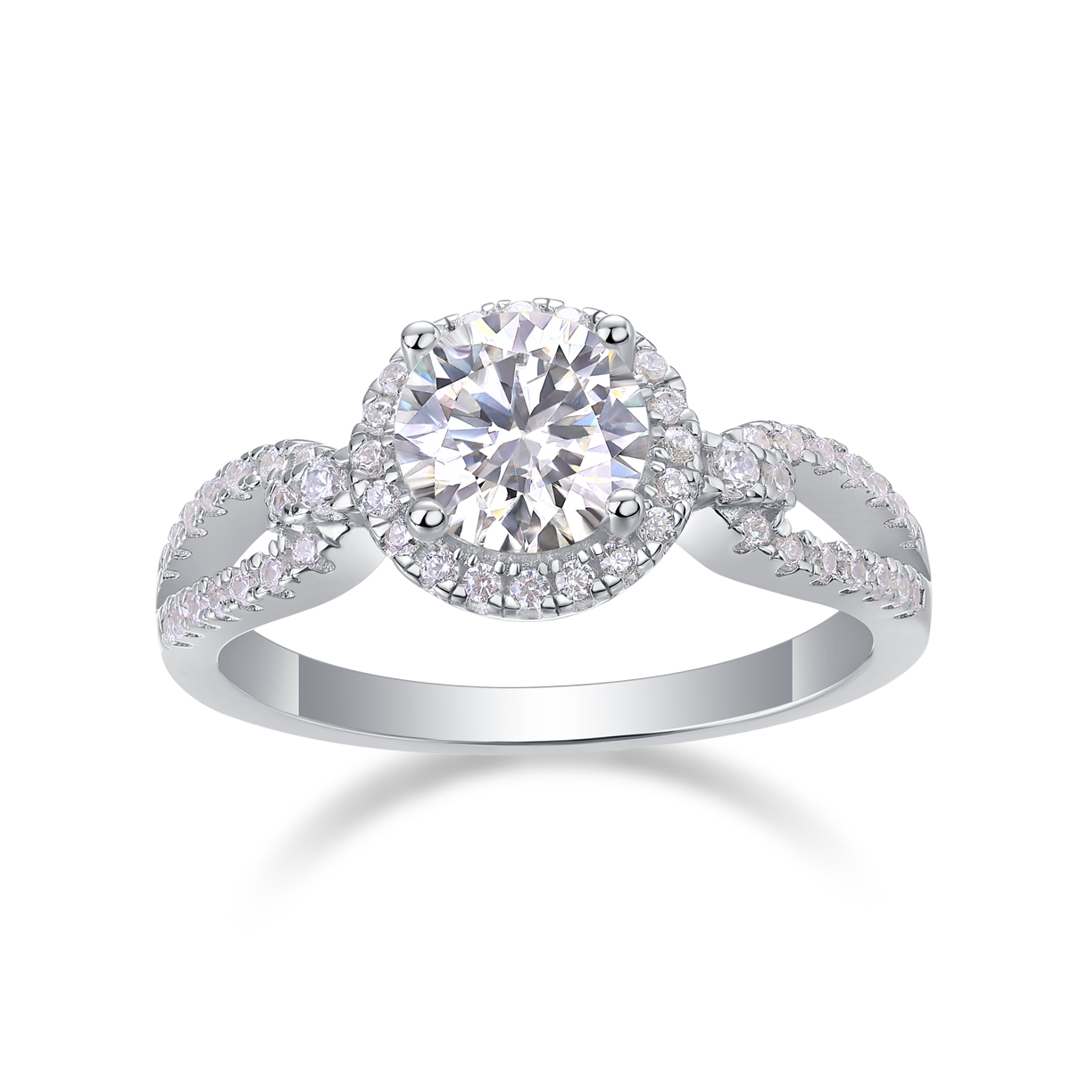 Know Your Heart - A 1-carat Top-quality Moissanite Silver Platinum-plated Diamond Wedding