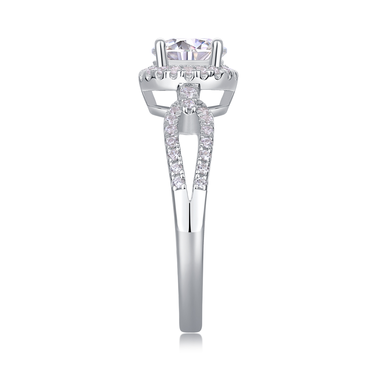 Know Your Heart - A 1-carat Top-quality Moissanite Silver Platinum-plated Diamond Wedding