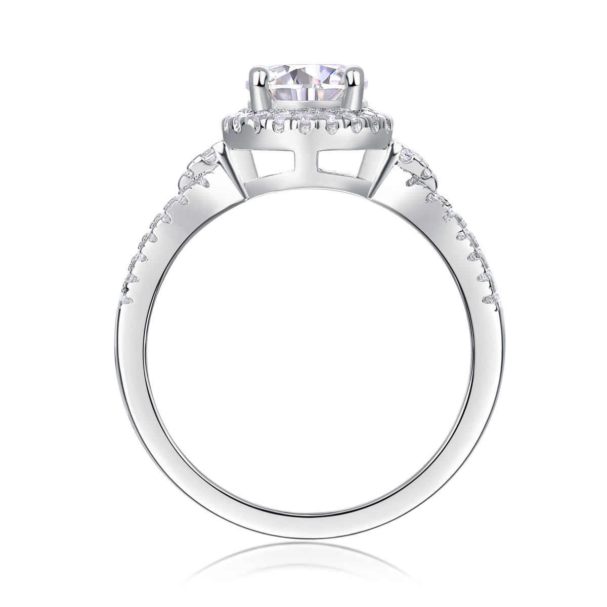 Know Your Heart - A 1-carat Top-quality Moissanite Silver Platinum-plated Diamond Wedding