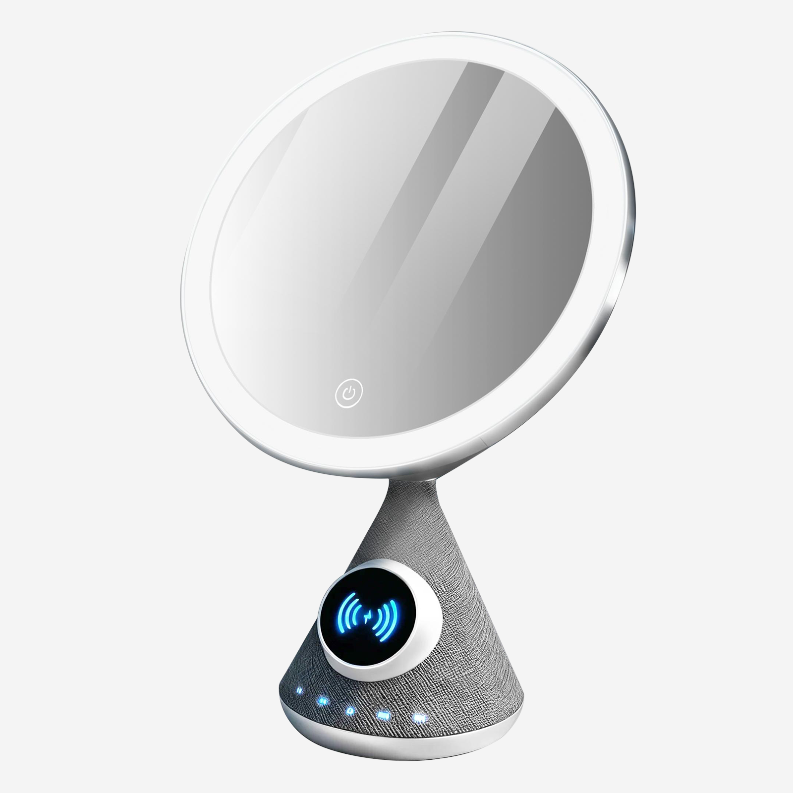Drahtloser Bluetooth-Lautsprecher-Make-up-Spiegel mit verstellbarem magnetischem Ladeständer