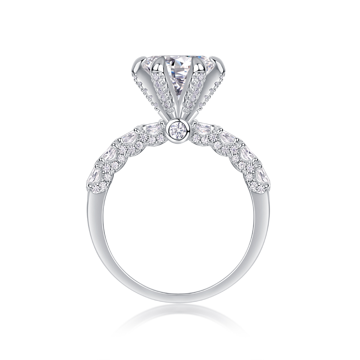 Lady Luck - A Wedding Ring Set With 1-carat, 2-carat And 3-carat Top-quality Moissanite