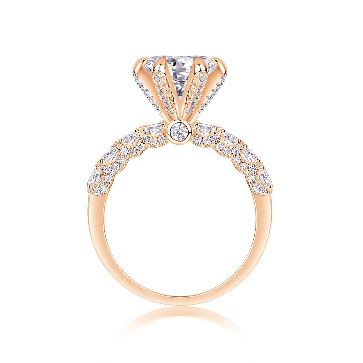 Lady Luck - A Wedding Ring Set With 1-carat, 2-carat And 3-carat Top-quality Moissanite