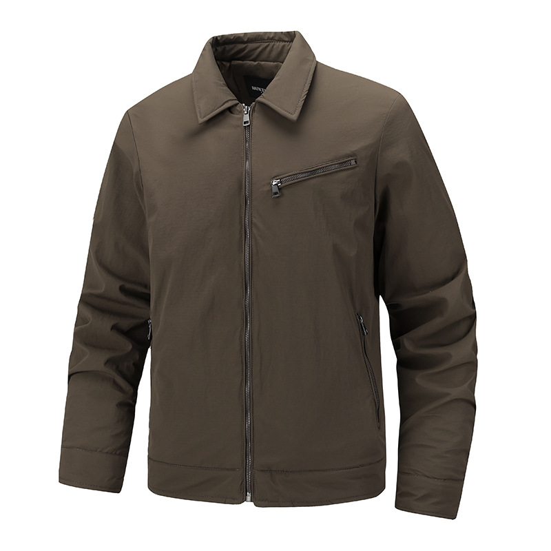 Lapel Jacket For Business Men, New Autumn And Winter Thin Cotton Men's Casual Commuter