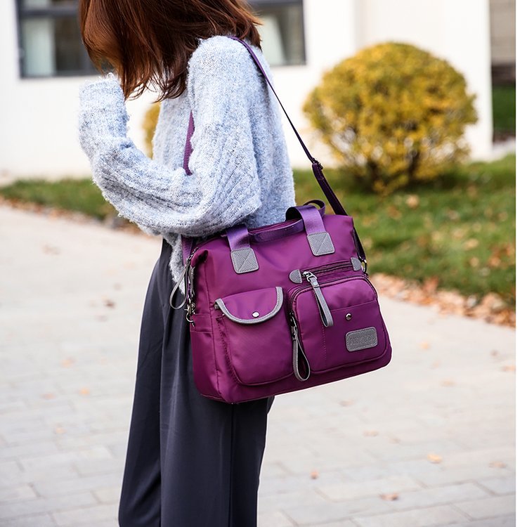 Large Capacity Multi-pocket Shoulder Bag Nylon Waterproof Handbags Female Casual Commuting