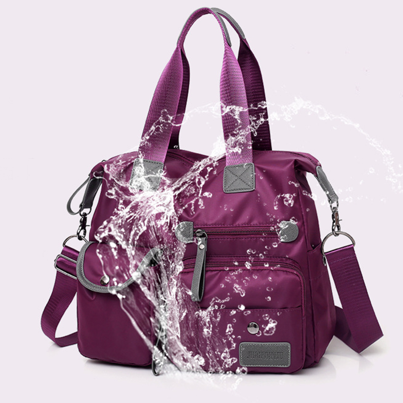 Large Capacity Multi-pocket Shoulder Bag Nylon Waterproof Handbags Female Casual Commuting