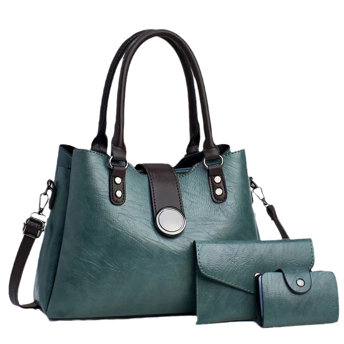 Large-capacity Shoulder Bag Crossbody Bag And Handbag Wallet Three-piece Set