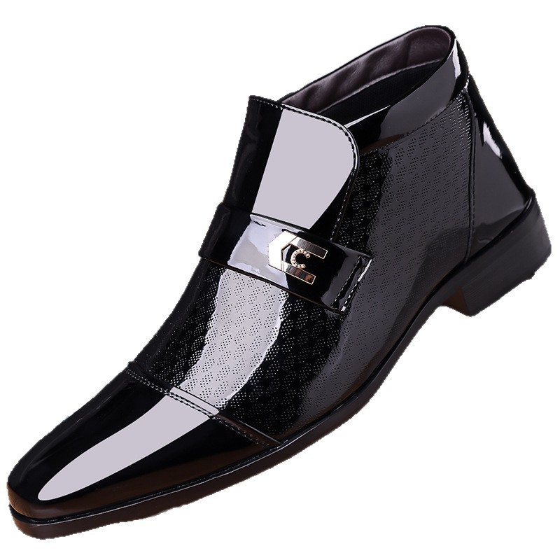 Large Size Leather Shoes, Business Formal Shiny Shoes, Men's Shoes, British Fashion Trend