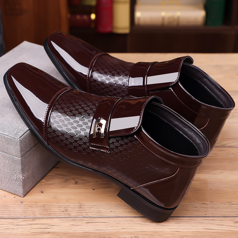 Large Size Leather Shoes, Business Formal Shiny Shoes, Men's Shoes, British Fashion Trend