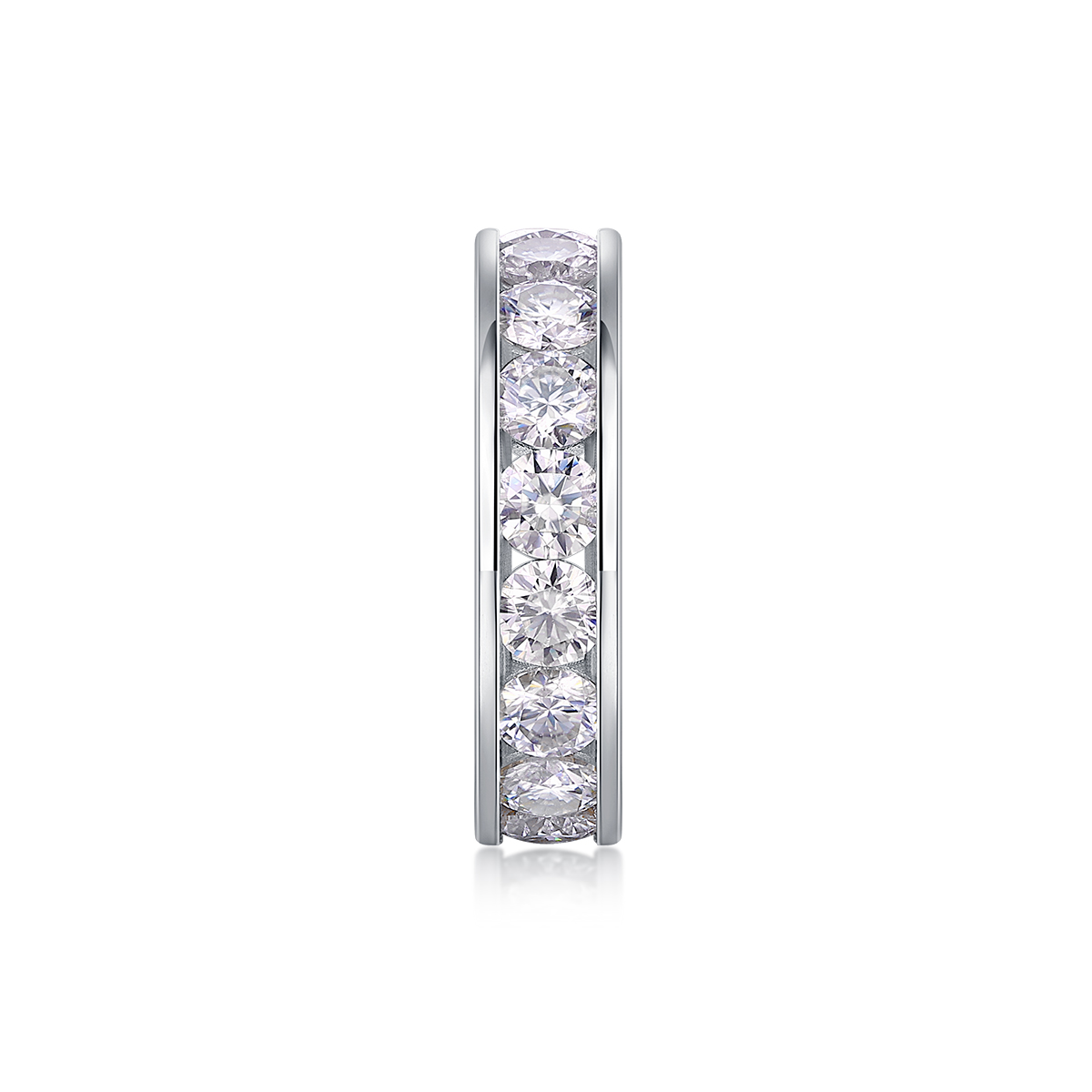 Large Star Ring - Set With Top-quality Moissanite Silver And Platinum-plated Diamond