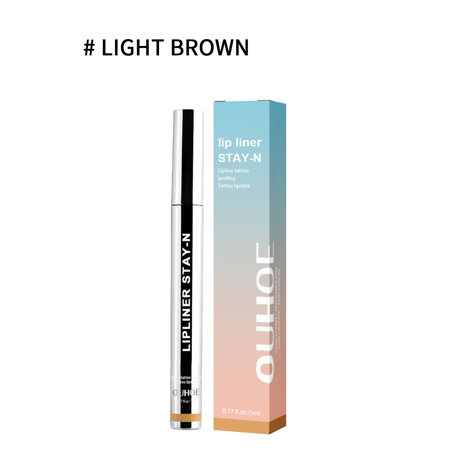 Lipliner-Stift, dunkelbraun, wasserfest, langlebig, prall, weich, Lipgloss, Make-up-Kosmetik