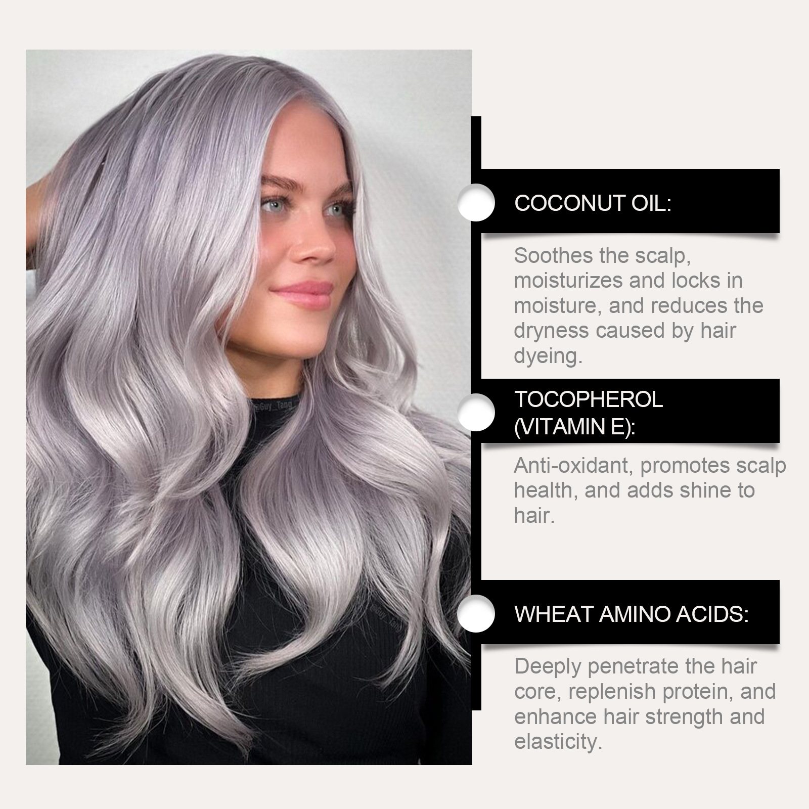 Long-Lasting Moisturizing Nourishing Plant Extract Hair Care Fashion Hair Color