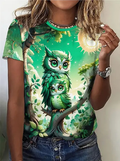 Loose 2026 Summer Fashion Versatile Round Neck Short Sleeve Charming Women's TShirt Top