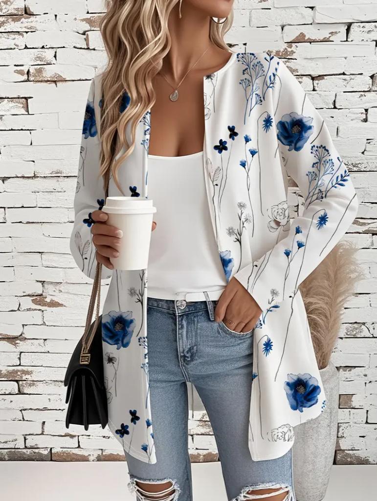 Loose Casual Womens Mid-length Long-sleeve Coat