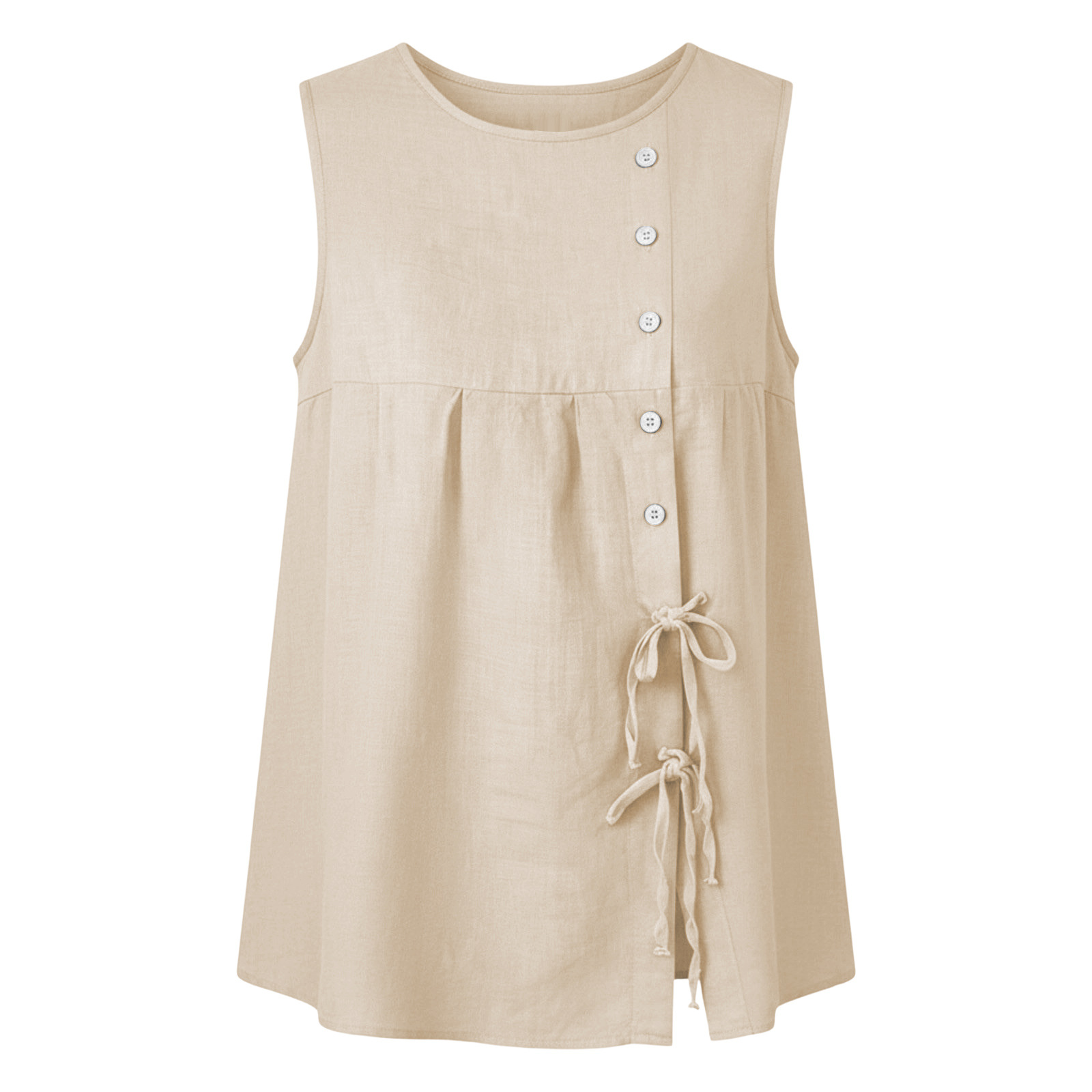 Loose-fit Sleeveless Shirt Blouse