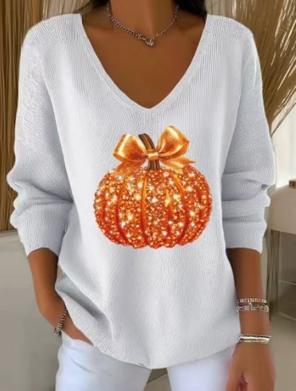 Loose Fitting Casual V-neck Top