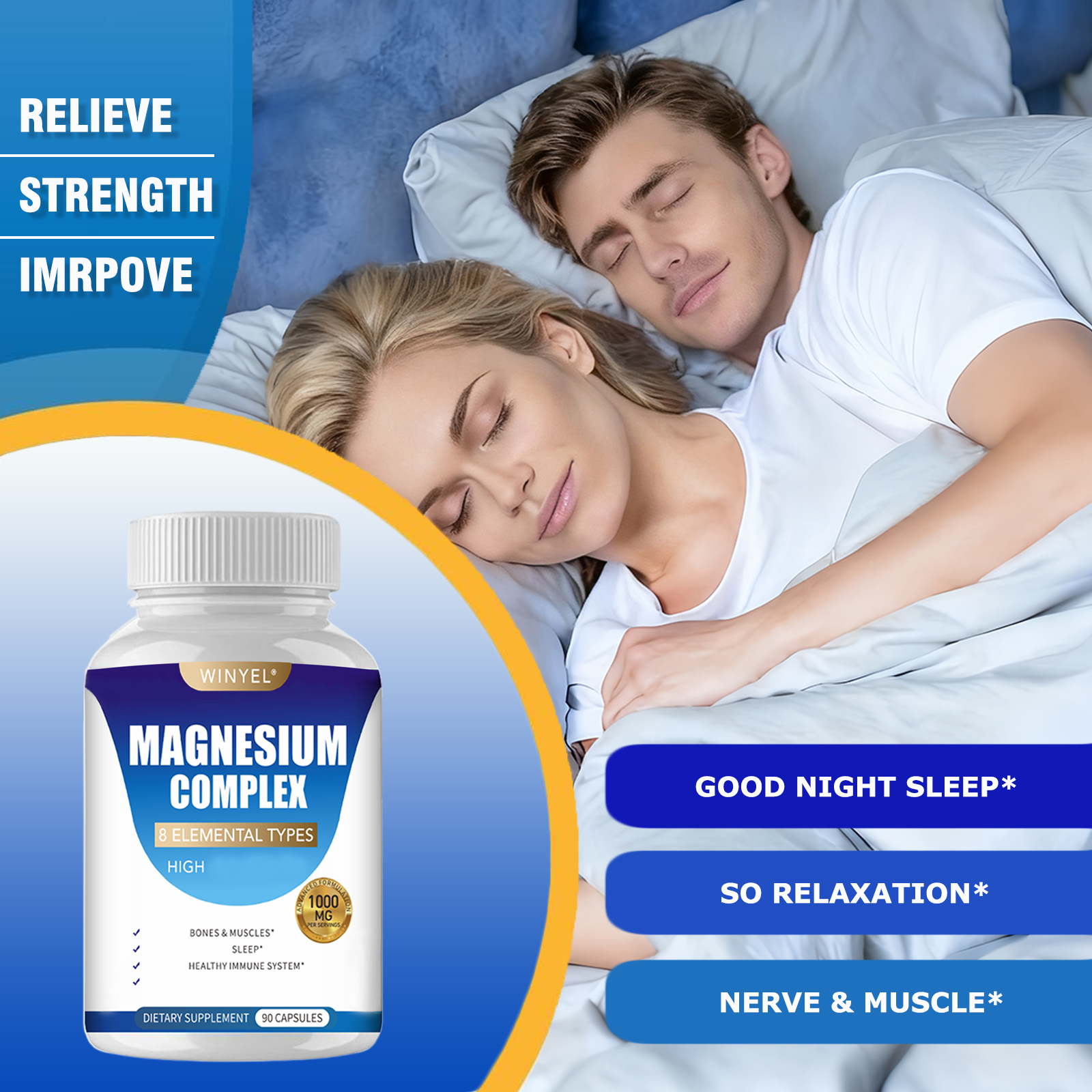 MAGNEZIJUM COMPLEKS Vellness kapsule sa malatom i glicinatom i 8 ELEMENTARNIH MAGNEZIJUMA