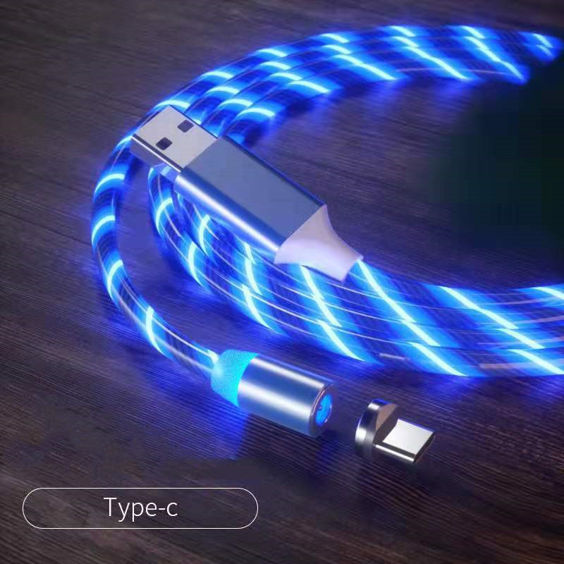 Magnetic Charging Cable Streamer Fast Charging Cable Lighting Micro USB Cable LED Magnet