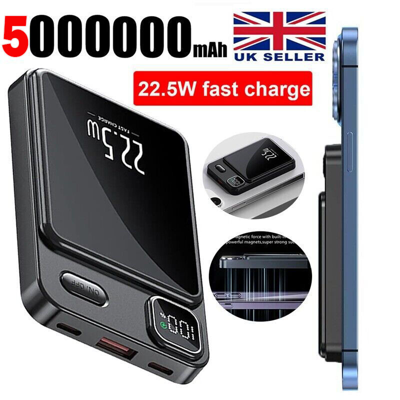 Magsafe Power Bank Portable Charger Magnetic Battery Pack For IPhone Samsung UK