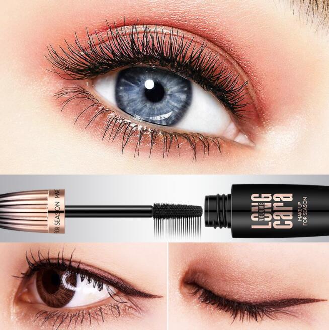 Makeup Eyelash Mascara Eye Lashes Makeup 4D Silk Fiber Lash Mascara New Long Curling Black