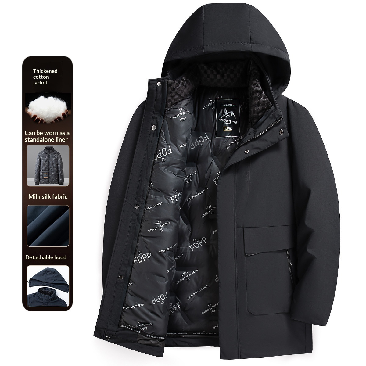 Men's Casual Windproof And Warm Cotton-padded Jacket
