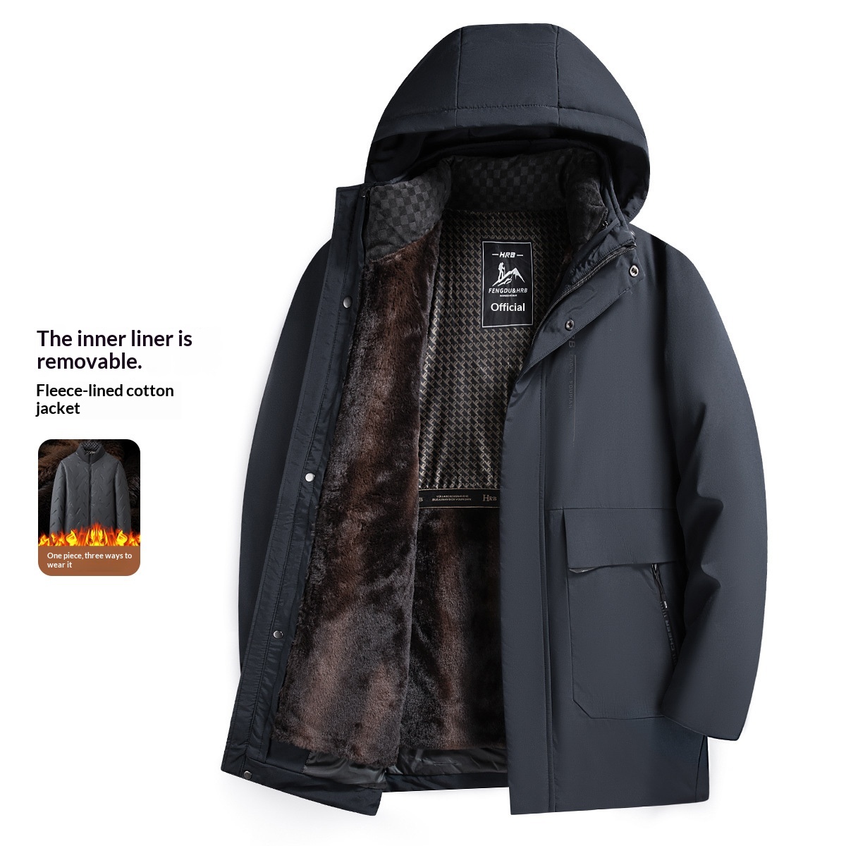 Men's Casual Windproof And Warm Cotton-padded Jacket
