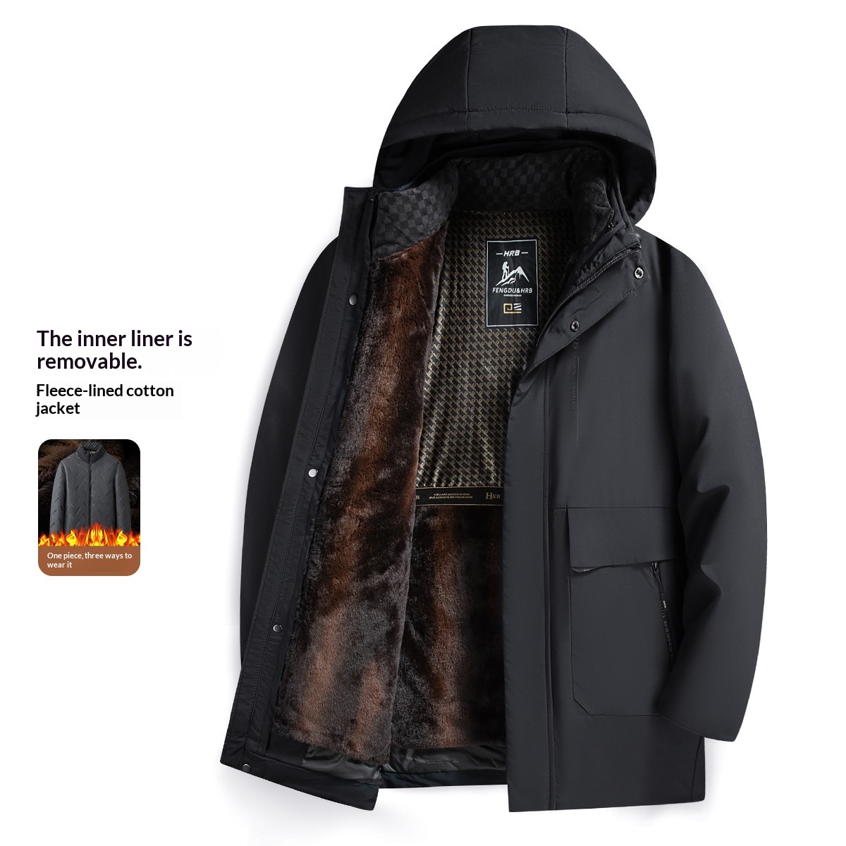Men's Casual Windproof And Warm Cotton-padded Jacket
