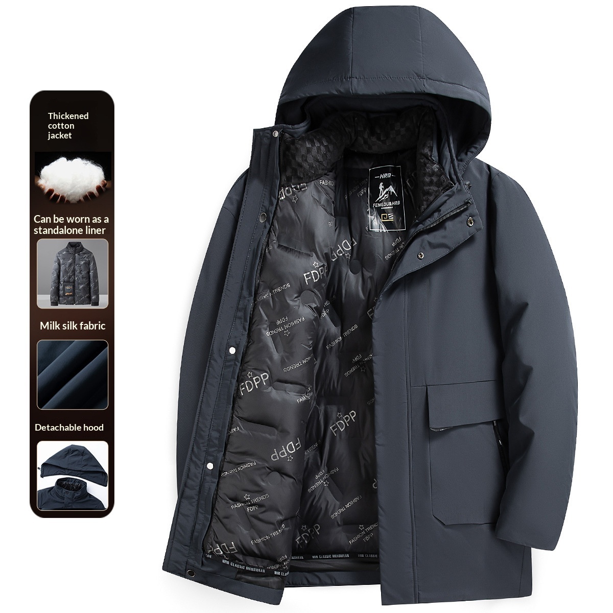 Men's Casual Windproof And Warm Cotton-padded Jacket