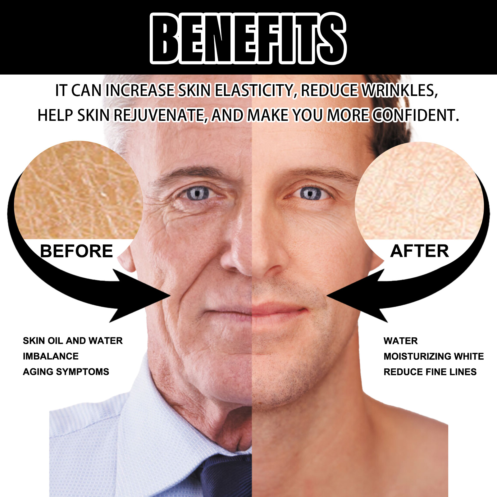 Men's Collagen Egg White Icing Fading Wrinkle Hydrating Cream