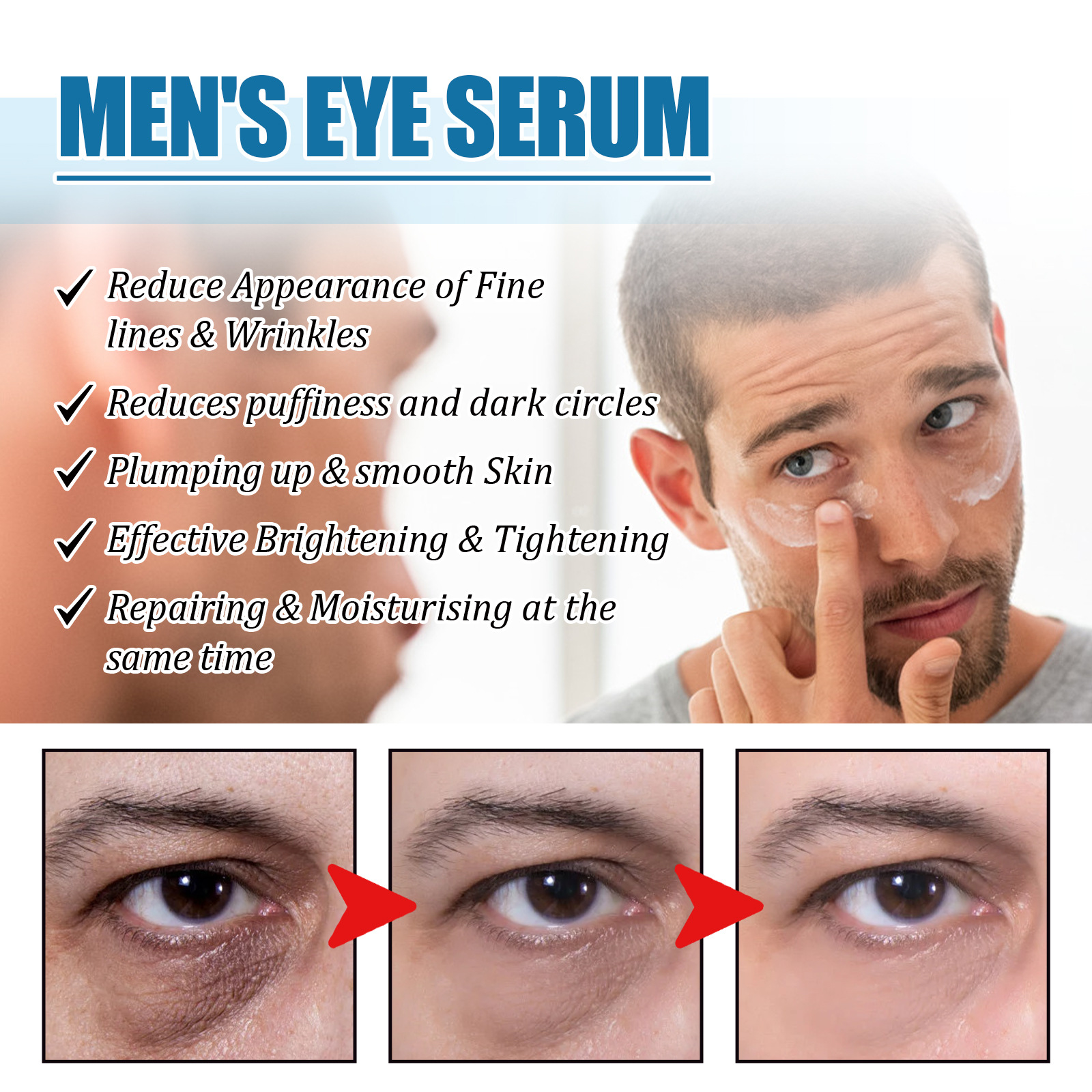Men's Eye Gentle Moisture Replenishment Daily Moisturizing Skin Elastic Moisturizing Care