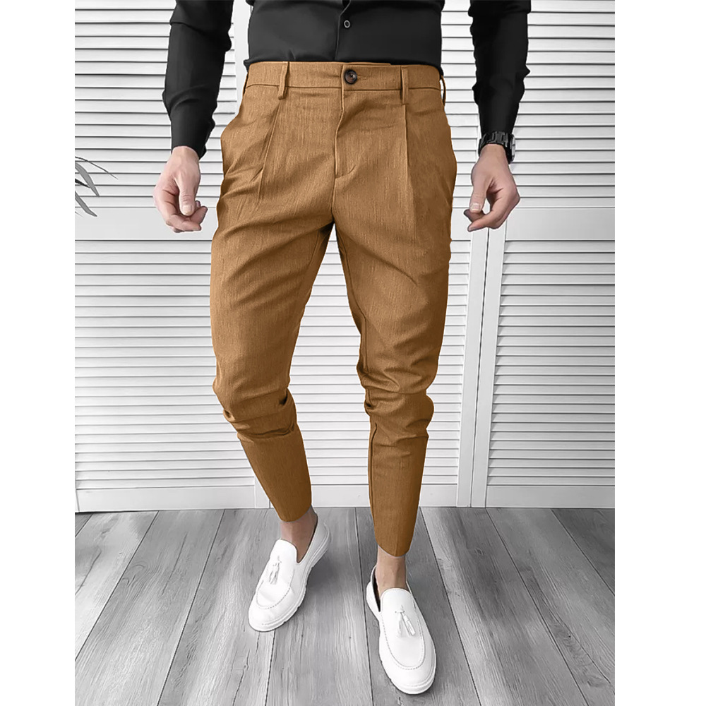 Herren-Außenhandels-Freizeit-Business-Hose mit doppelter Faltung