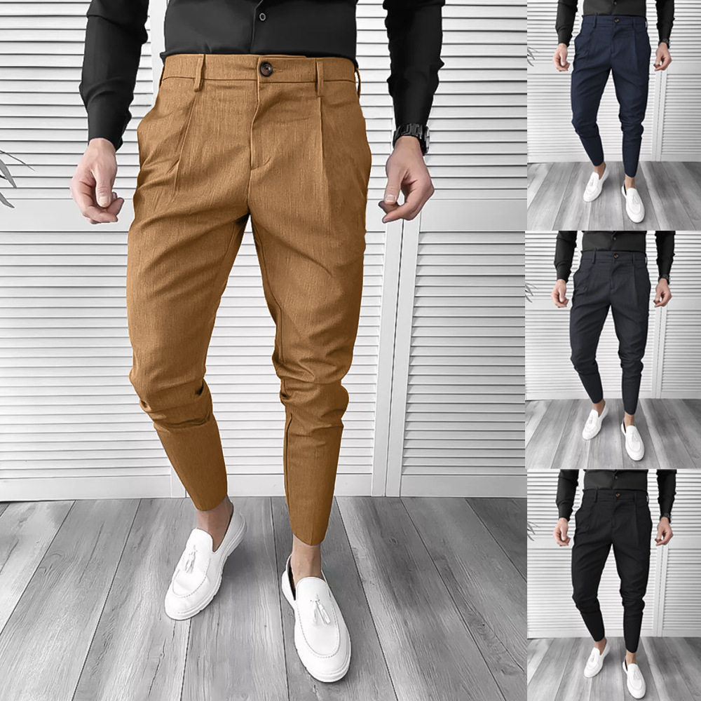 Herren-Außenhandels-Freizeit-Business-Hose mit doppelter Faltung