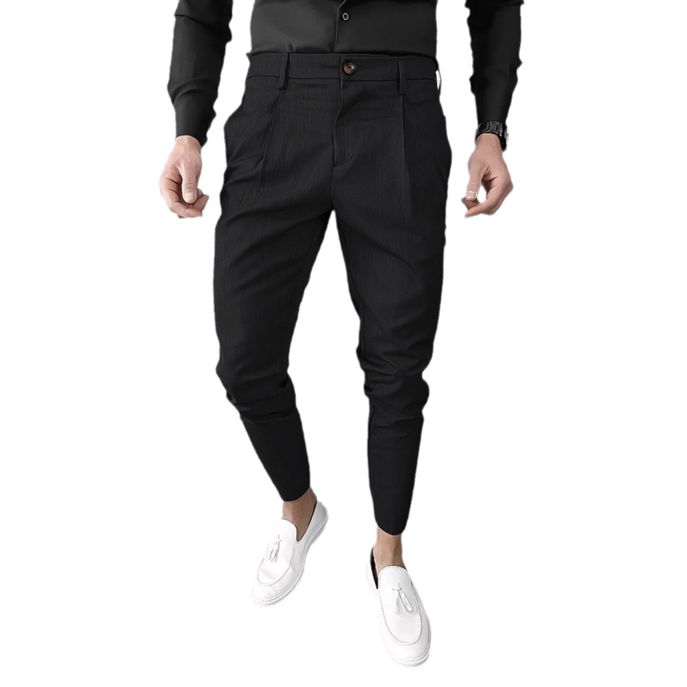 Herren-Außenhandels-Freizeit-Business-Hose mit doppelter Faltung