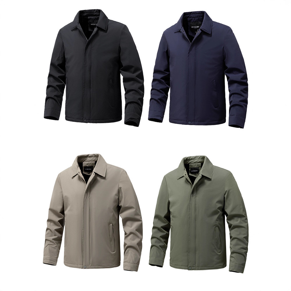 Men's Lapel Jacket 2025 New Warm Business Executive Jacket Men's Jacket Autumn And Winter