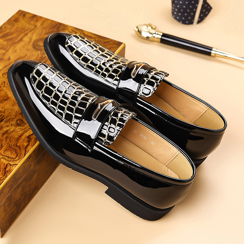 Men's Round-toe Black Casual Dress Shoes