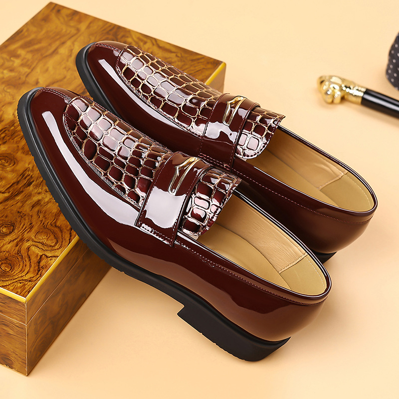 Men's Round-toe Black Casual Dress Shoes