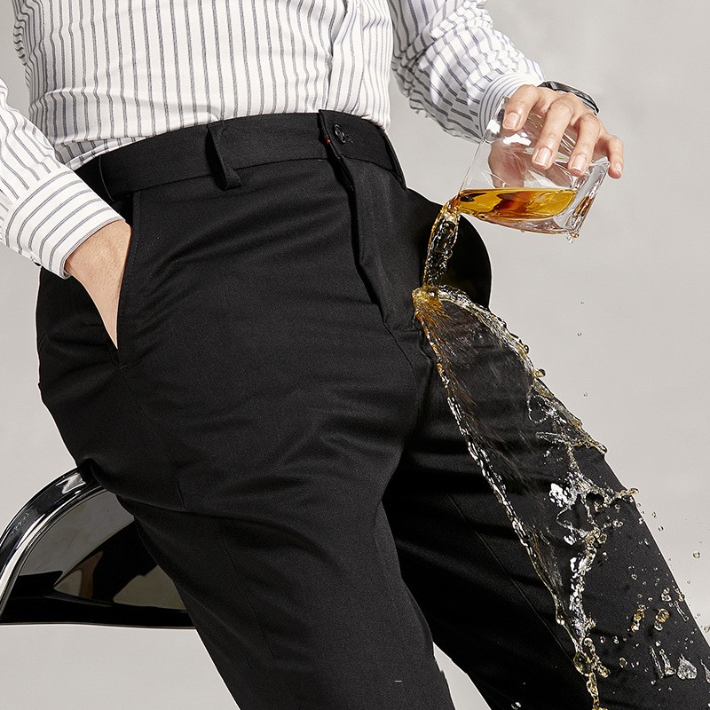 Herren Anzughose Bügelfrei Straight Business