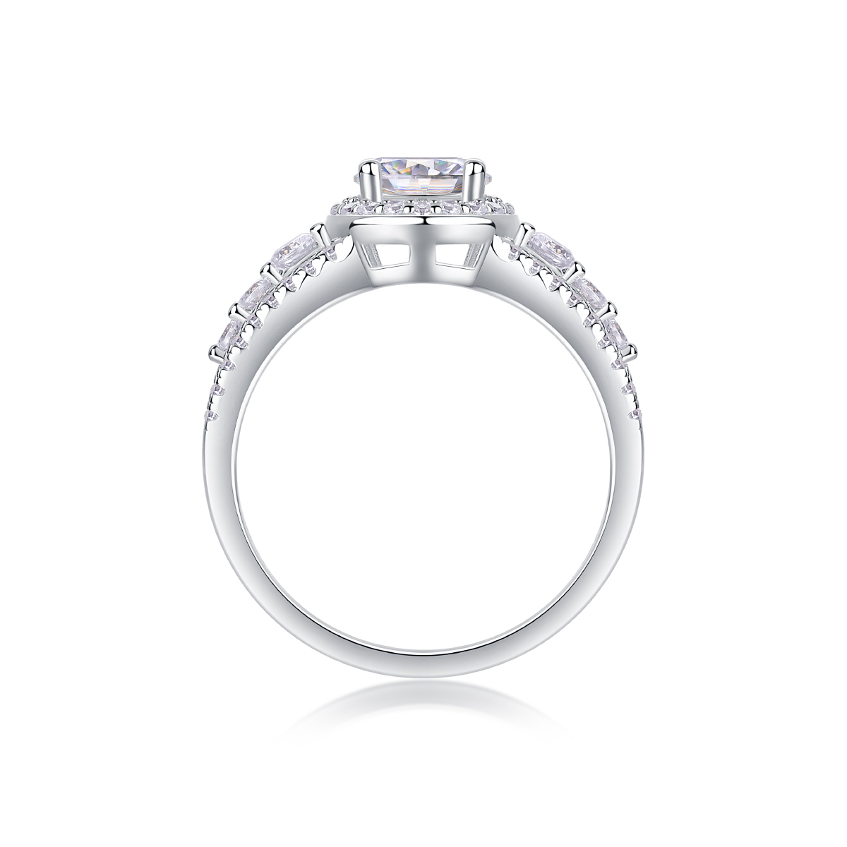 Meteor Shower - Set With 1-carat Top-quality Moissanite Silver And Platinum-plated Diamond