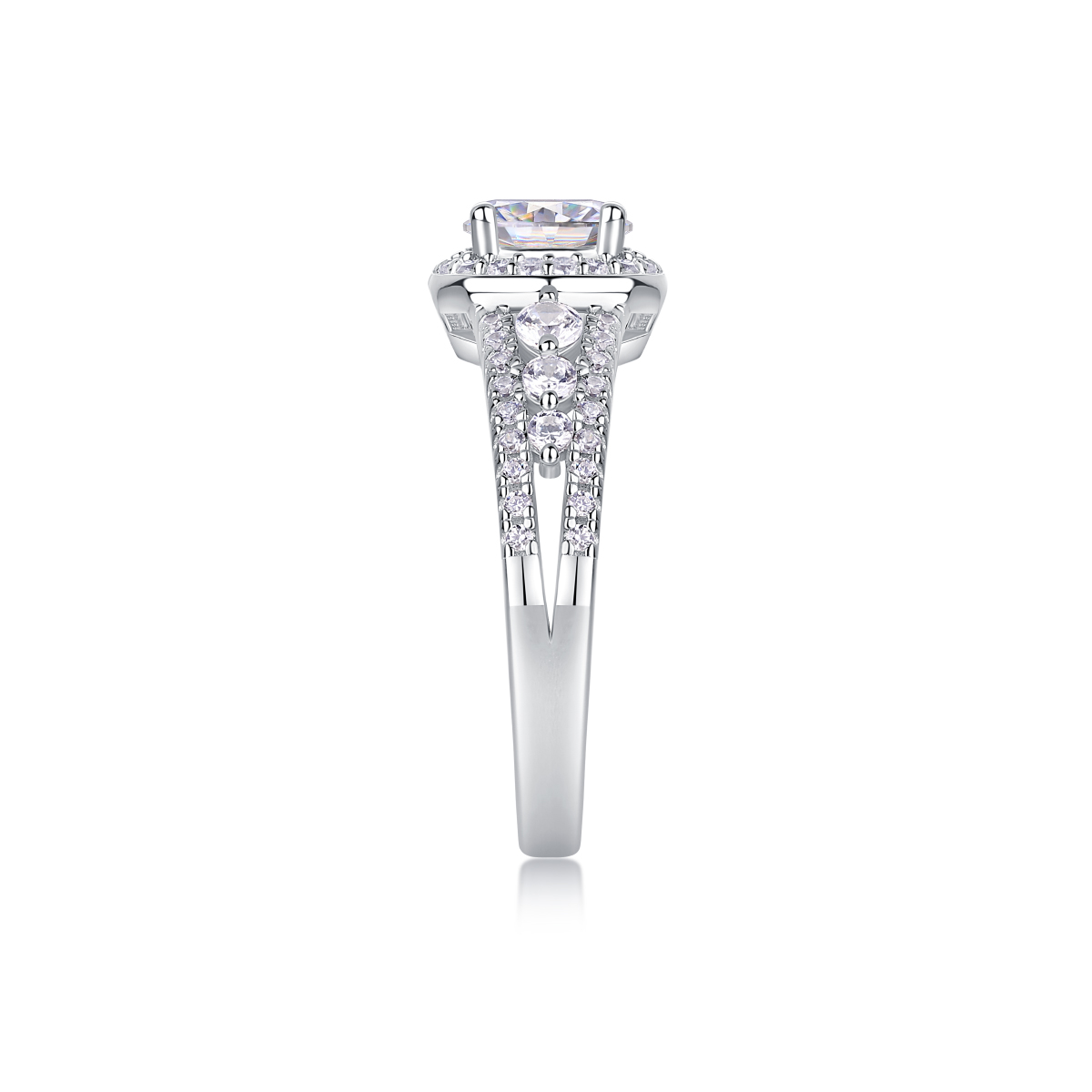 Meteor Shower - Set With 1-carat Top-quality Moissanite Silver And Platinum-plated Diamond
