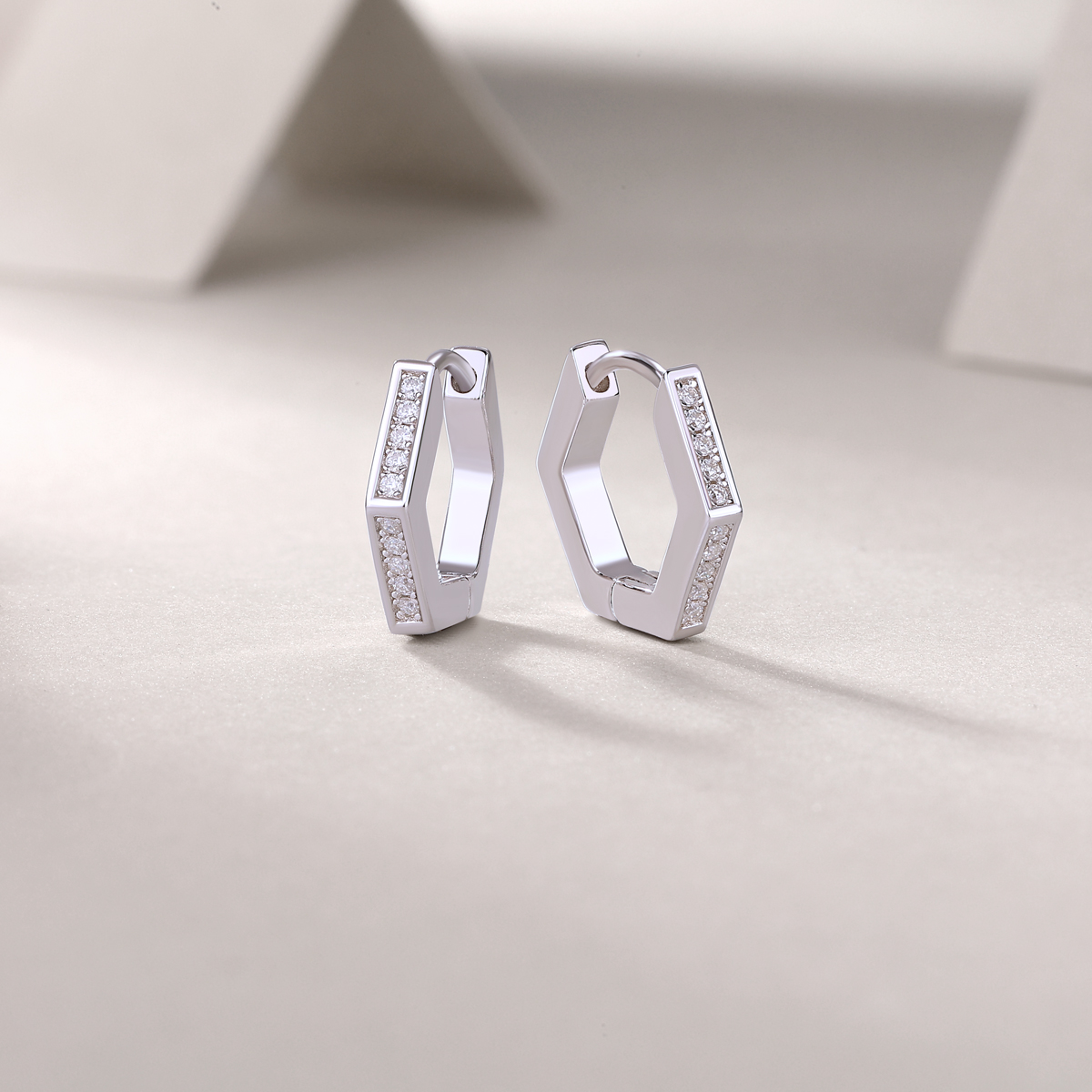 Mood - Earrings Set With Top-quality Moissanite Silver And Platinum-plated Stud Earrings
