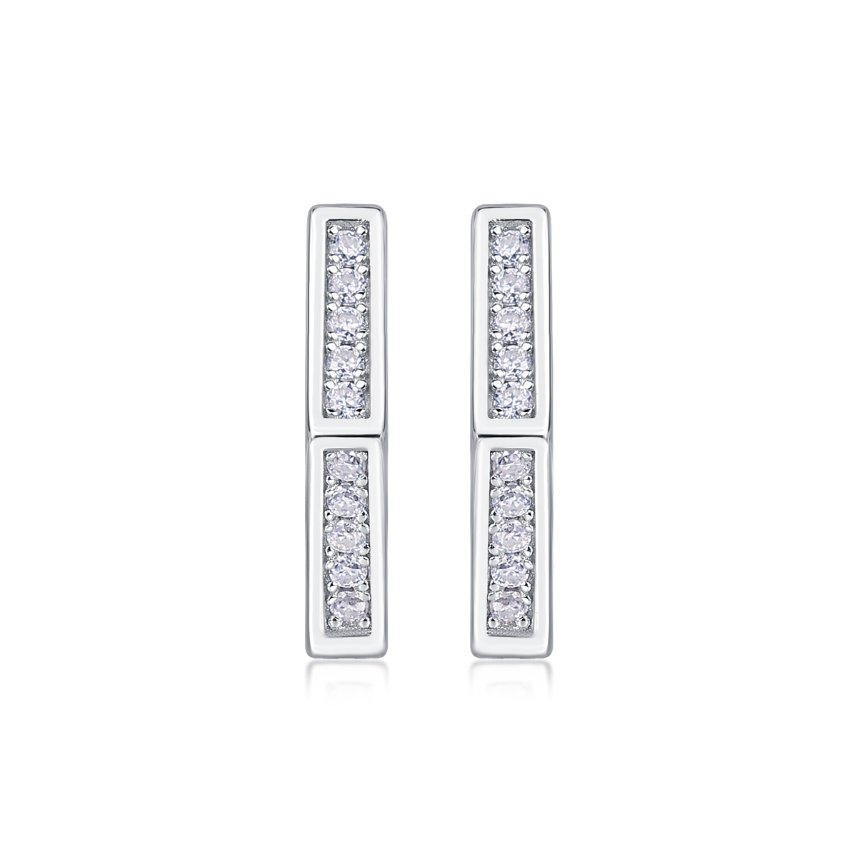 Mood - Earrings Set With Top-quality Moissanite Silver And Platinum-plated Stud Earrings
