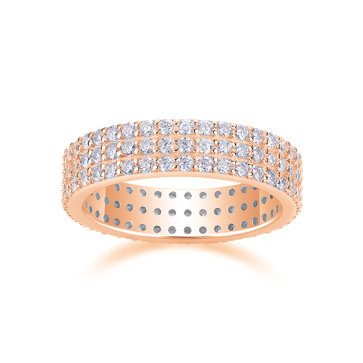 Moon Shadow Romance - A Wedding Ring Set With Top-quality Moissanite Silver And