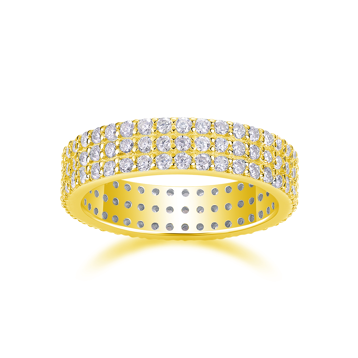 Moon Shadow Romance - A Wedding Ring Set With Top-quality Moissanite Silver And