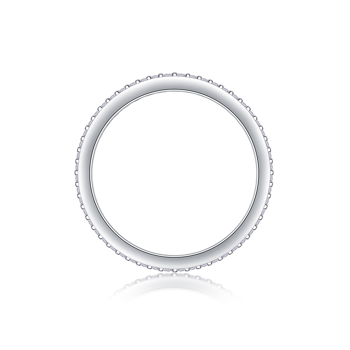 Moon Shadow Romance - A Wedding Ring Set With Top-quality Moissanite Silver And