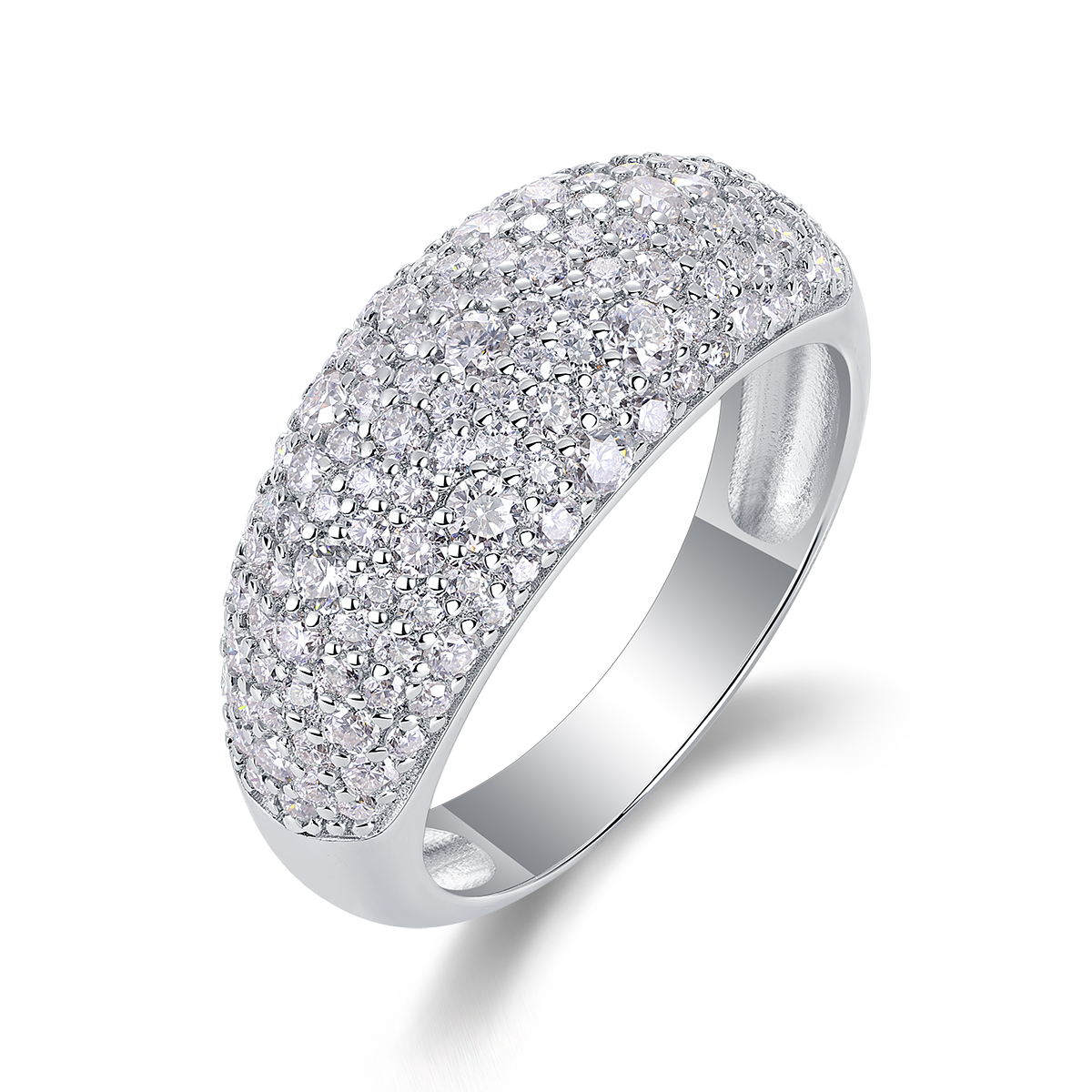Moonlit Night Stars - A Wedding Ring Set With Top-quality Moissanite Silver And