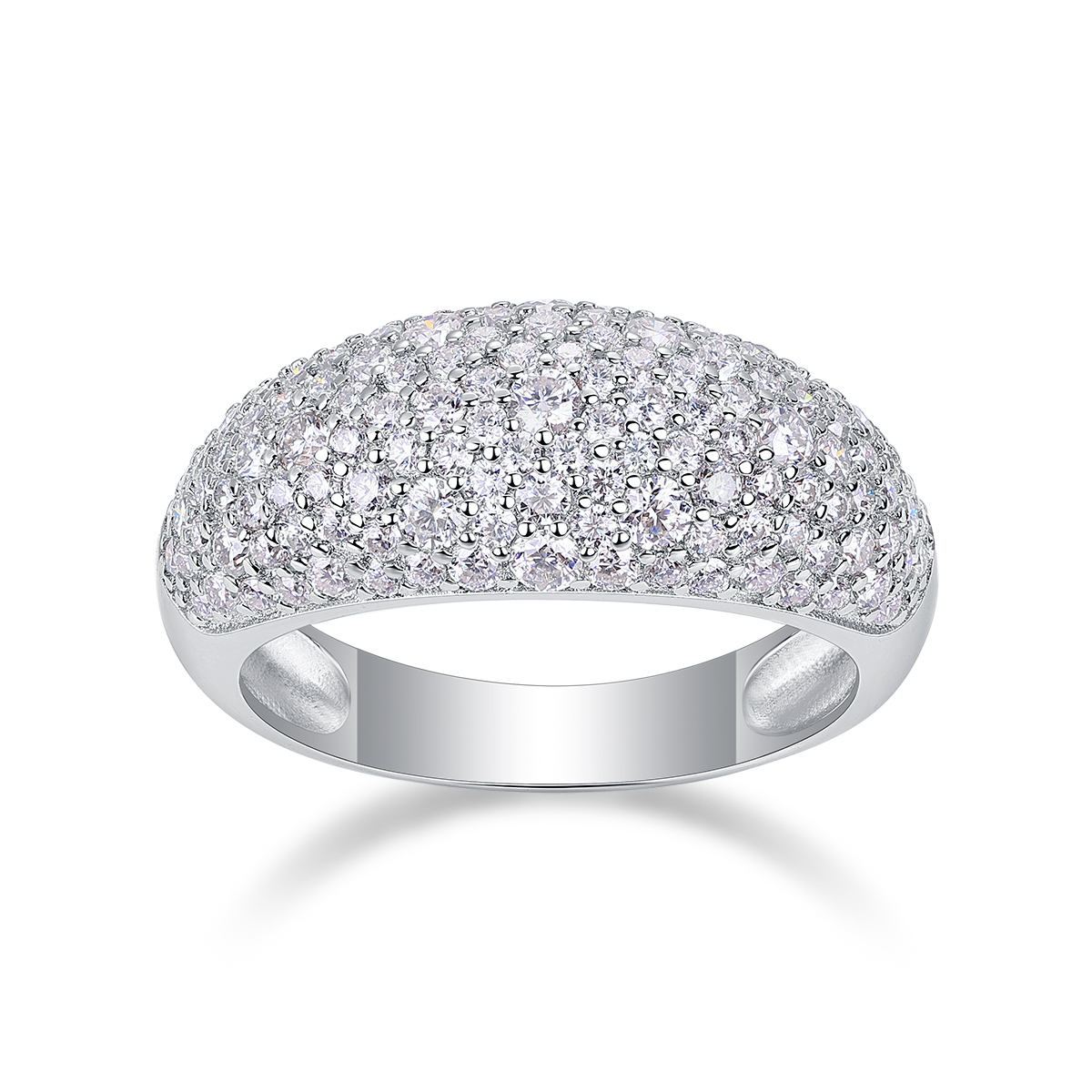 Moonlit Night Stars - A Wedding Ring Set With Top-quality Moissanite Silver And