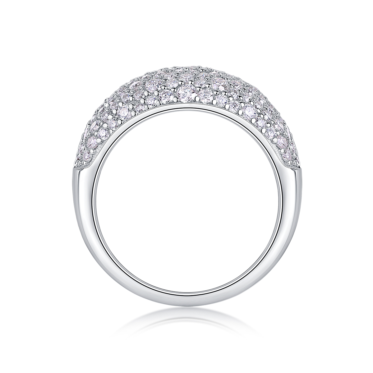Moonlit Night Stars - A Wedding Ring Set With Top-quality Moissanite Silver And